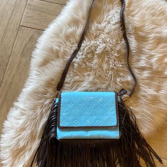 Handbags - Fringe turquoise Louise Vuitton boho purse